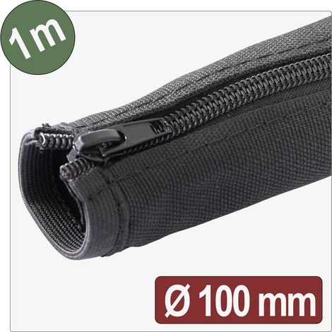 Quadrios 25CA766 25CA766 Gaine tressée noir polyester 1 m 100 mm (max) 1 m