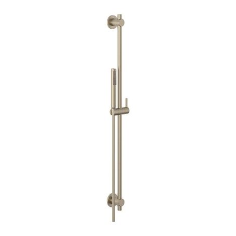 Kludi Nova Fonte - Set de pommeau de douche, barre et flexible, nickel brossé 20840N5-15
