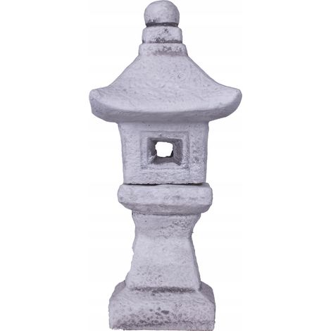 Pagode décorative en béton sculptée, lanterne de jardin