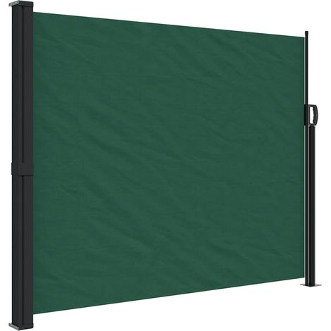 Toldo lateral retráctil verde oscuro 160x600 cm vidaXL