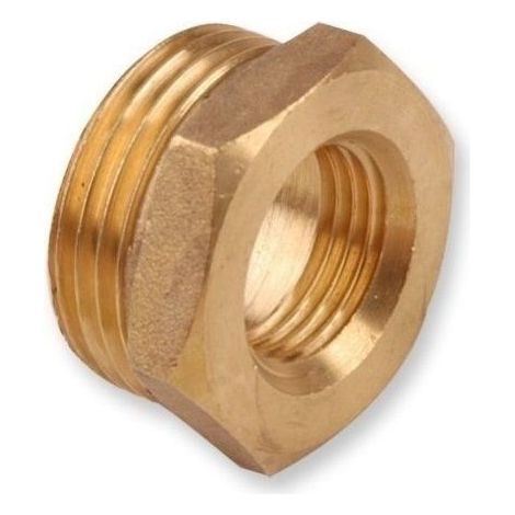 Messing Gewindefitting Reduzierstück AG-IG 1" x 1/2"