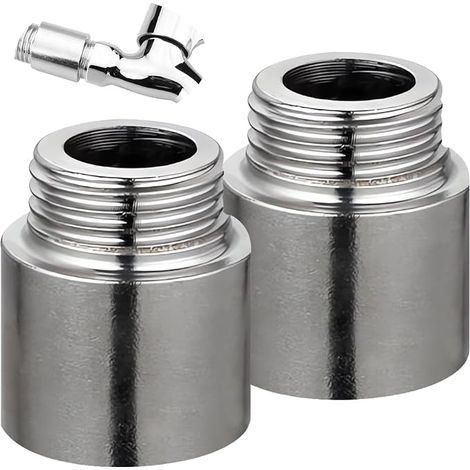 3/4" x 30mm 3/4" IF x 3/4" EF, DN20 Threaded Fitting, 30mm Stainless Steel Tap Connection, Extension Connection Fitting for Installation of (1/5)