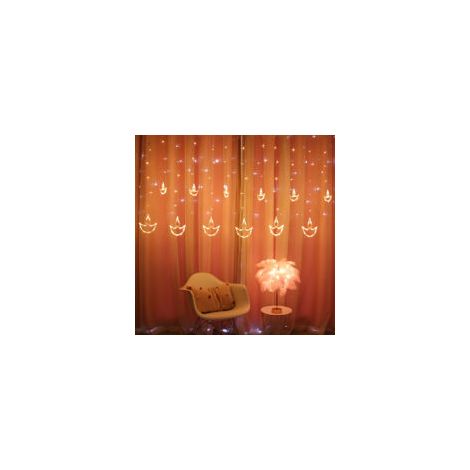 2,5 m lange LED-Lichterkette, Lichtervorhang für Hochzeiten, Weihnachten, Schlafzimmer - Crezuo