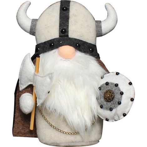 Figurine en peluche de gnome sans visage, chevalier nain viking gladiateur, ornement de table, décoration (1/5)
