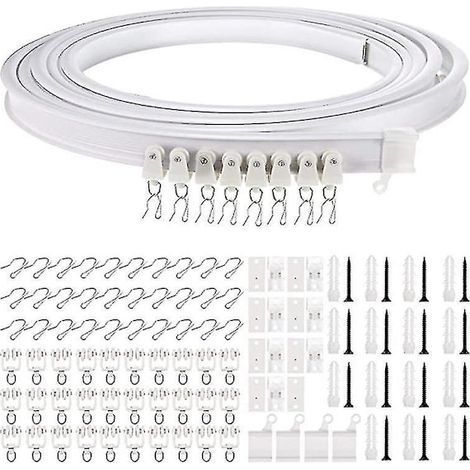 Rail de plafond flexible de 1 à 5 mètres pour rideaux, rail de plafond flexible pour rideaux 1 m (1/5)