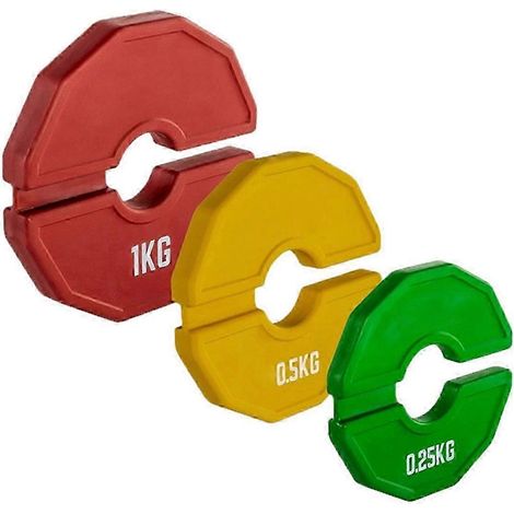 Disque de poids fractionné en caoutchouc pour haltères, 1 pièce, 0,25 kg, accessoire Micro Gym vert (1/4)