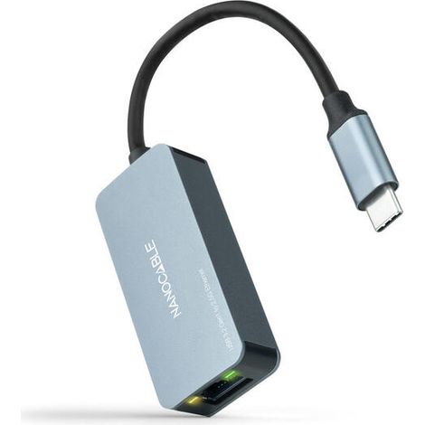 Adaptador RJ45 Nanocable 10.03.0410/ USB Tipo-C Macho - RJ45 Hembra (1/3)