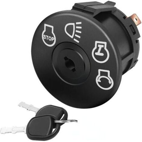 Interrupteur d'allumage pour tondeuse à gazon 4 positions – Compatible AYP, Husqvarna, MTD, Delta, Stratton – ABS haute performance (1/5)