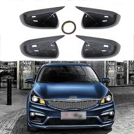Passend für neue Kia K2 Kx Cross Rückspiegelabdeckung - Rückspiegelgehäuse - Hochglanzschwarz, links