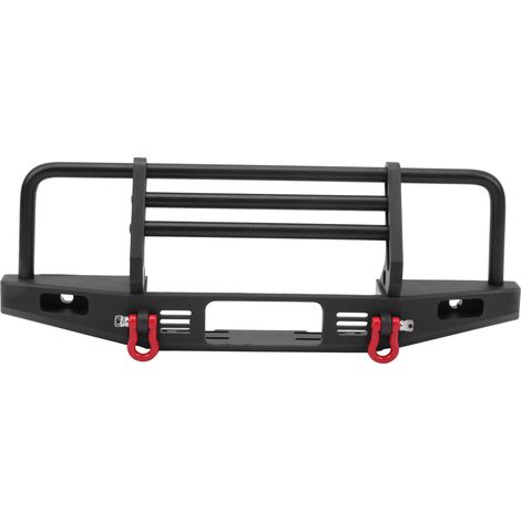 Pare-chocs avant en métal avec 2 feux ronds à LED, compatible avec les voitures radiocommandées TRX4 SCX10 90046 1/10. (1/5)