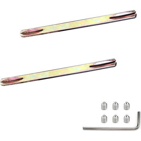 2 Pièces Barre Poignée 8mmx130mm, Tige Carrée 8mm pour Poignée Porte Carre de Porte in Fer, avec Vis et Clé Allen, pour à Plupart Poignées (1/5)