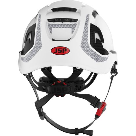 JSP – Casque de sécurité ventilé EVO ALTA Dualswitch – Norme EPI EN 12492/EN 397 – Coque renforcée pour absorption des impacts – Jugulaires à 4 points