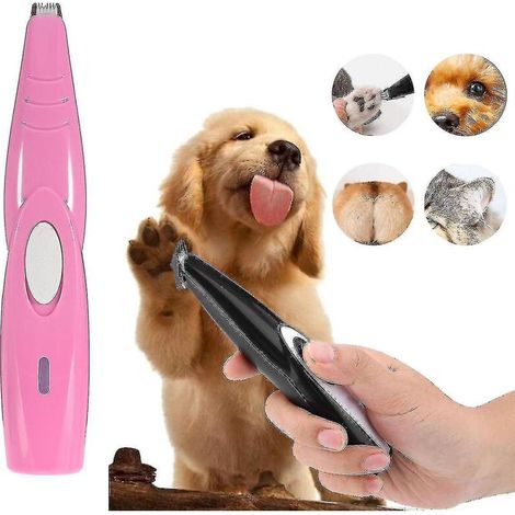 Tondeuse électrique pour poils de pattes d'animaux, toilettage pour chiens, pédicure, rose (1/5)
