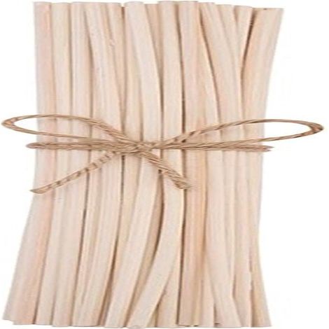 100 bastoncini profumati in rattan nero / bastoncini di ricambio 30 cm, tonalità legno (1/5)