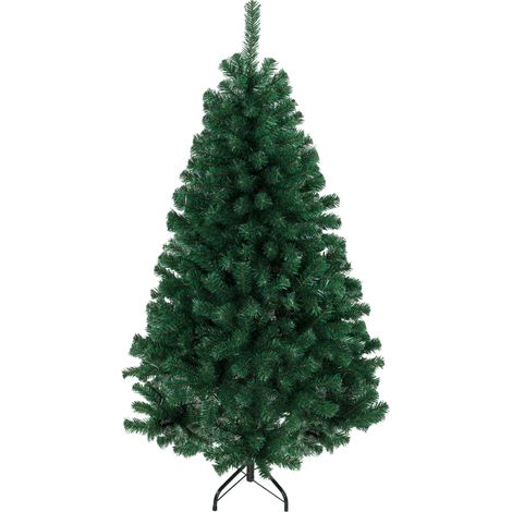 Künstlicher Weihnachtsbaum 150 cm, 420 Spitzen, mit klappbarem Stahlständer, grün, automatisch entfaltend (1/5)