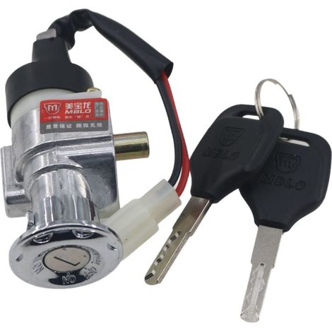 Accessoires de verrouillage pour trottinette électrique de pédicure, interrupteur d'allumage trois-en-un BBK, verrouillage simple du siège, verrouillage intégré, dents externes. (1/5)