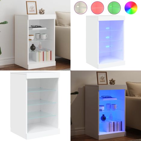 Sideboard mit LED-Leuchten Weiß 41x37x67 cm - Schreibtisch - Wohnzimmermöbel - Sideboard - Regal - TV Stand - Home & Living (1/5)