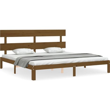 Maison Exclusive - Estructura cama y cabecero madera maciza marró (1/5)