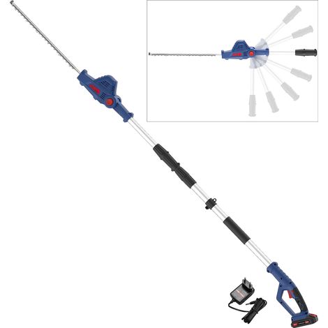 Taille-haie télescopique sans Fil HST 18-201-05 (18 V, Longueur de Coupe 43 cm, épaisseur de Coupe 15 mm, tête pivotante 6 Positions (90°), Extension télescopique jusqu'à 2,65 m, Sangle de (1/5)