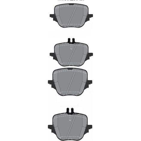 KIT PASTIGLIE FRENO ANTERIORI E POSTERIORI compatibile con MERCEDES-BENZ CLS (C257) / PASTIGLIE FRENANTI AUTO OEM P 50 114,P 50 138 / SOSTITUZIONE DIRETTA / BASSA POLVERE / SILENZIOSO (1/4)