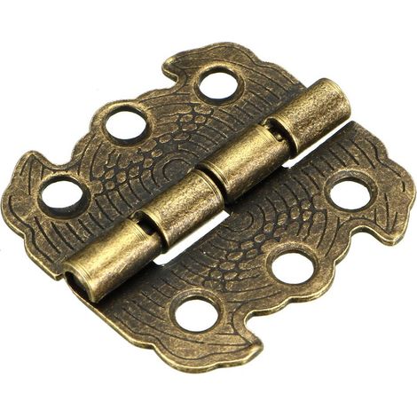 10pcs Charnière Papillon Pour Boîte à Bijoux Coffre 1.14" vintage Couleur bronze rétro avec vis Rechange (1/5)
