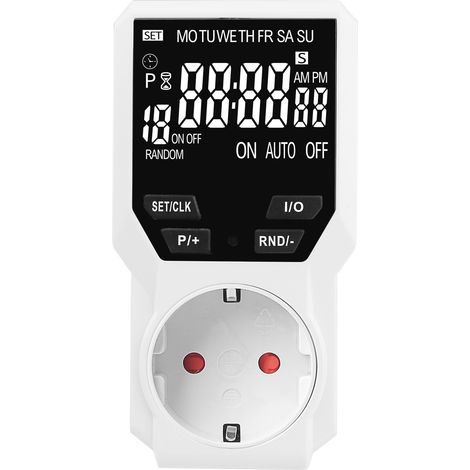 Timer Journalier,Puissance Maximale 16A/3680W,Prise Minuteur avec Protection Contre Les Contacts Accidentels,Minuterie Prise Numérique (1/5)