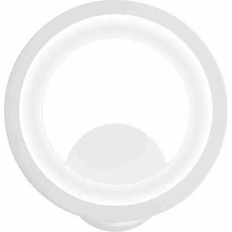 Simple round acrylic LED wall light, bedside lamp for bedroom, living room, hotel background decor, white light (1/5)