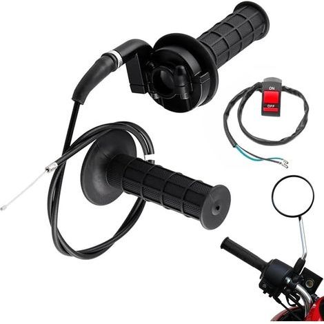 Throttle Grip with Cable, 7/8" 22mm Twist Speed Throttle Grip, Rotating Accelerator Handles, Motorcycle Accessories for 50-250cc Mini Bike, ATV, Quad, Pit Bike, Dirt Bike (1/5)