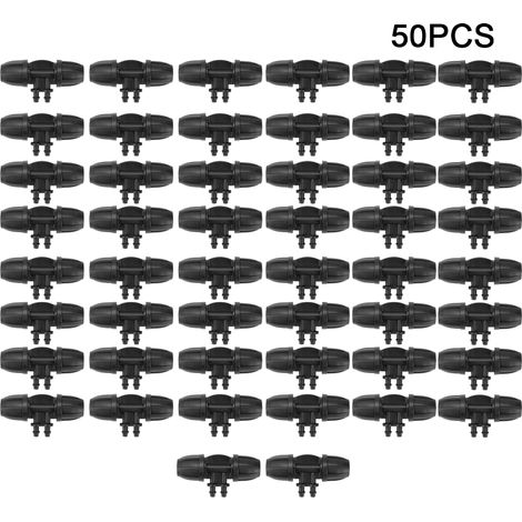 Connecteur Tuyau Arrosage 4 Voies - Raccord Irrigation Jardin 8 12 Mm - Résistant Uv Et Intempéries - Lot De 50 Pièces (1/5)