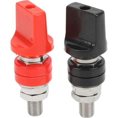 4-mm-Messing-Anschlussklemme mit M10-Gewinde, Hochstrom-Verbindungsklemme und Flachkappe (1/5)