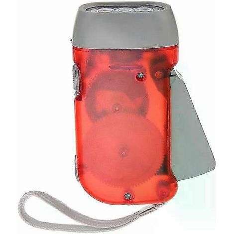 Lampe torche LED à dynamo manuelle, à remontage manuel, idéale pour le camping et les situations d'urgence. (1/5)