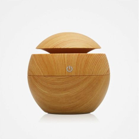 Ultrasonic Humidifier Essential Oil Diffuser 130ml co.ukesh Mist Air Purifier Mini Portable Quiet Aroma Humidifier Night Light with 6 Colors (95  95  100, Light Wood Grain U8) (1/5)