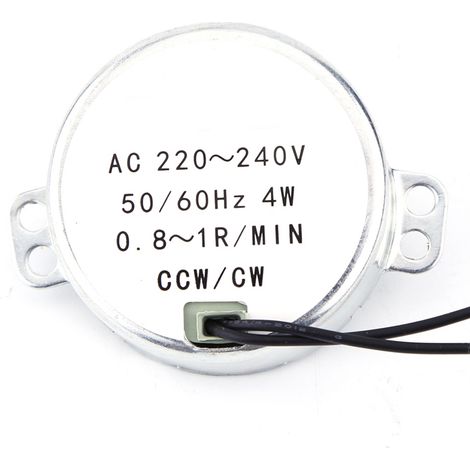 1 Stück 220-240 V AC-Synchronmotor mit Getriebe 4 W CW/CCW (0,8–1 U/min) (1/5)