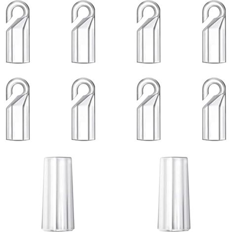 10 Pieces Blind Rod Hooks, Replacement Blind Hooks, Reusable Curtain Rod Accessories, Blind Hooks for Vertical Blinds (1/5)