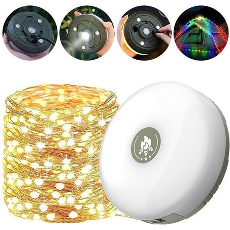 Lampe de camping - Guirlande lumineuse de 10 mètres - Rétractable (1/5)