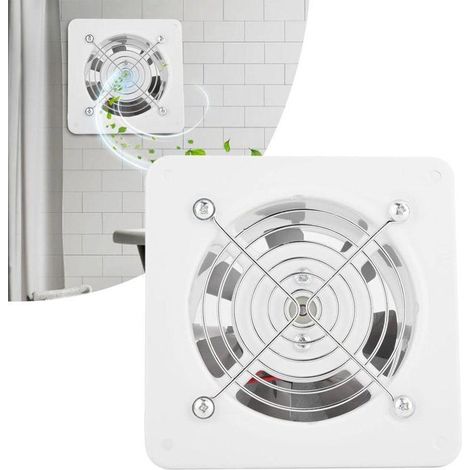 25W 220V Extracteur d'Air Blanc, 140m³/H Ventilateur Montage Mural Haute Puissance et Silencieux, Ventilateur d'Extraction Mural pour Maison, Salle de Bain, Cuisine, Garage (1/5)