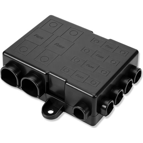 Porte fusible pour 4AFS + 2ANM Fusible avec les fusibles ANM AFS Mini ANL protection des circuits 12V/24V CC pour systèmes audio embarqués camping-cars et onduleurs marins(fu-sible-non-fourni) (1/5)
