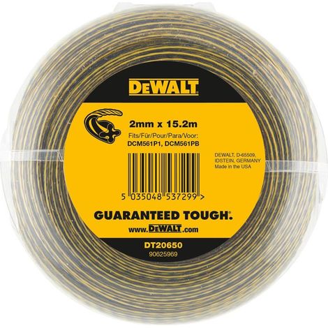DEWALT Recambio de alambre de 2mm x 15,2m para recortadora / cutter - DT20650-QZ