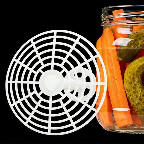 Poids de fermentation pour bocaux de fermentation - Poids de fermentation pour bocaux de fermentation - Diamètre : 15 cm - Couvercle de fermentation universel - Poids de fermentation pour 2,5-4 kg (1/5)