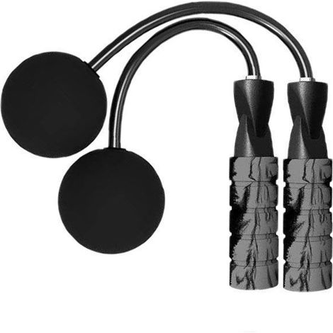 Corde à Sauter Sans Cordon - Boules Poids Intégrées - Poignées en Mousse Antidérapante - Pour Intérieur Bureau Chambre - 1 Pièce (1/5)