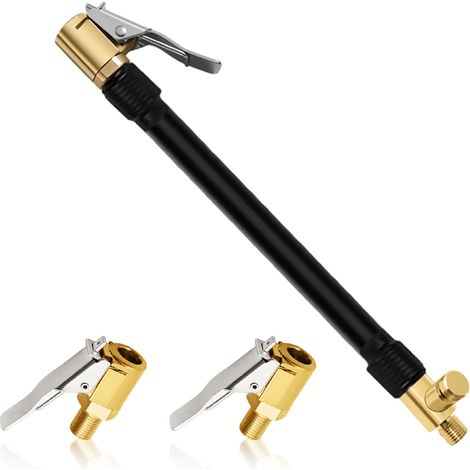 1 Pièce Tuyau de Gonflage de Pneu 30 cm avec 2 Embout Gonflage Pneu Voiture Tube D'extension de Gonfleur de Pneu pour Compresseur Accessoires de Pompe à Voiture Vélo Moto (1/4)