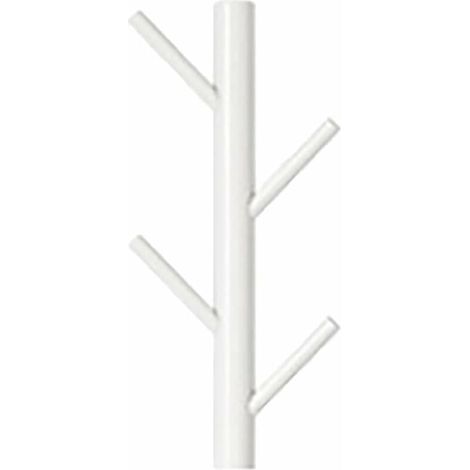 Porte-manteau mural en bois à suspendre - Motif branche d'arbre - Moderne - Fixation murale verticale - Crochets décoratifs en bois Blanc-LIAIKI (1/5)