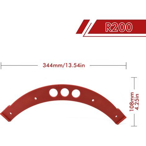 F2522-200 Gabarit de biseautage d'angle pour le travail du bois R100-R300, gabarit de rainurage pour raboteuse électrique à grand arc, pour angles intérieurs/extérieurs (1/5)