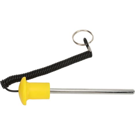 Goupille de verrouillage magnétique de 8 mm de diamètre pour colonne de poids de musculation, avec cordon. Accessoire de musculation pour exercices de fitness. (1/5)