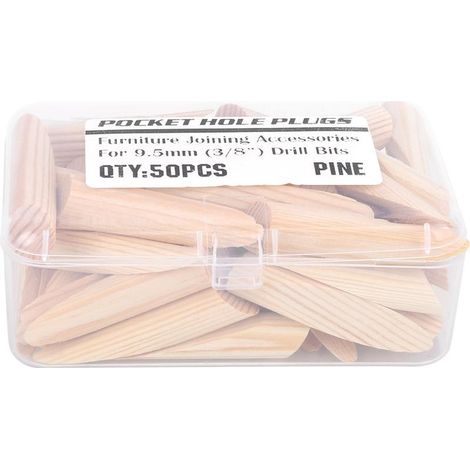 Kit de bouchons de vis pour le travail du bois, bouchons de trou de poche en bois, outils de perçage inclinés, 50 pièces (1/5)