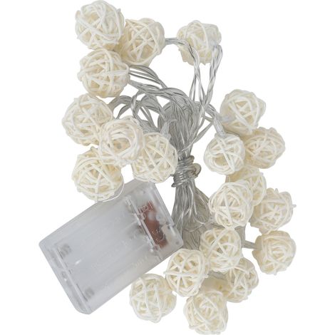 Lumière LED Chaîne Globulaire Blanc Chaud pour Fête/Mariage/Chambre/Décoration (1/5)
