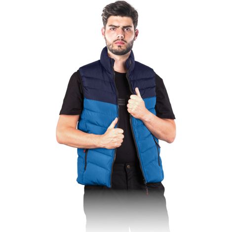 Arbeitsweste, Steppweste blau L