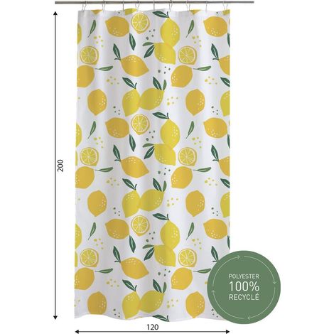 Tenda doccia 120 x 200 cm Zelie limone AZAO AZAO (1/4)
