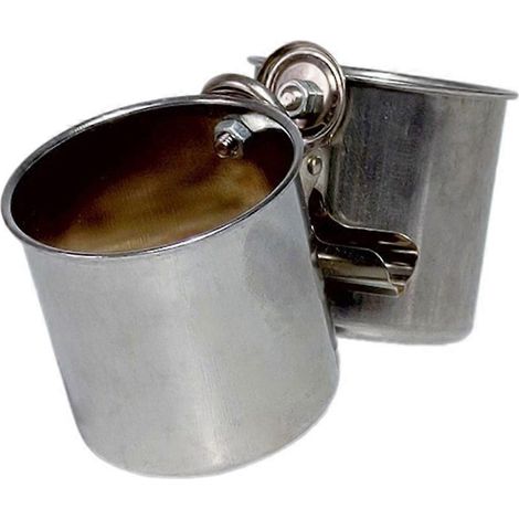 Mangeoire double usage pour perroquet, support pour cage, boîte à mangeoire. (1/4)