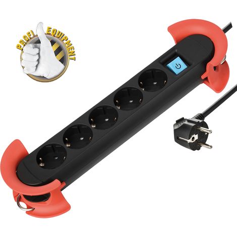 MAXTRACK NV 60-5L multiprises de Plugs de Plug with Schalter Black Schutzkontakt 1 Piece (1/4)